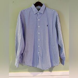POLO Ralph Lauren Men’s Button-Down Shirt XXL Classic Fit – Blue Check
